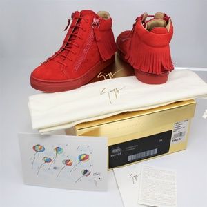 Giuseppe Junior Camoscio Suede Fringe Zipper